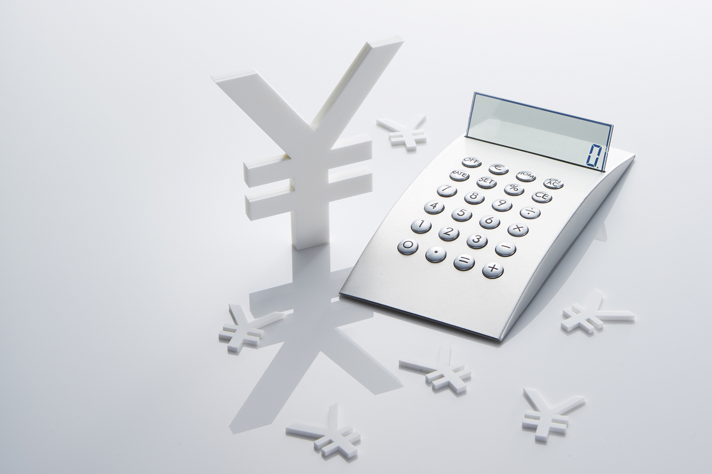 円マークと電卓